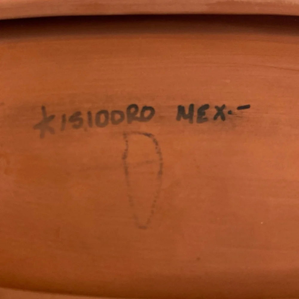 Mexican Pottery Terracotta Fish Folk Art Signed Isidoro Mexico - Picture 3 of 7